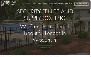 Security Fence & Supply Co of Stevens Point website