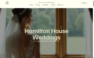Hamilton House Weddings website