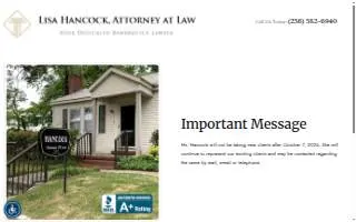 Lisa M. Hancock, Attorney website