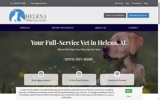 Helena Veterinary Clinic website