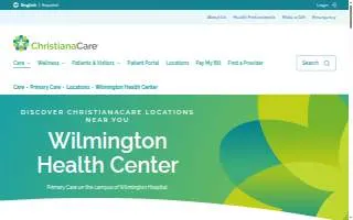 ChristianaCare Pediatrics at Wilmington Health Center website