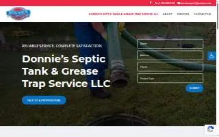 Donnie's Septic Tank & Grease Trap Service website
