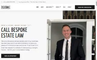 Bespoke Estate Law LLC of College website