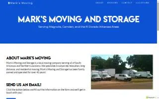 Mark's Moving & Storage website