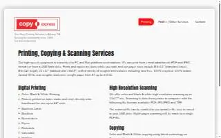 Copy Express of Albany website