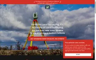 Verticom Land Surveying of Baldwin Park website