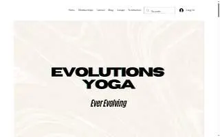 Evolutions Yoga website