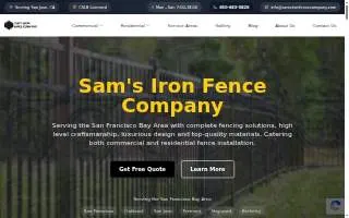 Sam's Iron Fence Company of Cupertino website