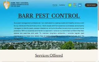 Barr Pest Control website