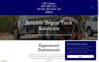 G&C Septic Service website