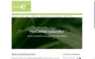 Spring Life Acupuncture & Healing website