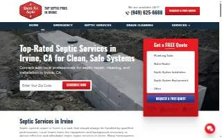 Septic Service Irvine website