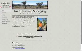 Frank Romo Surveying, Inc. website