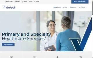 Valley Health Physician Alliance - West Henderson Primary Care website