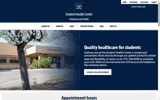 UNR Student Health Center website