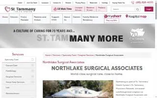 Northlake Surgical Associates at St. Tammany Parish Hospital website