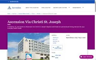 Ascension Via Christi St. Joseph website