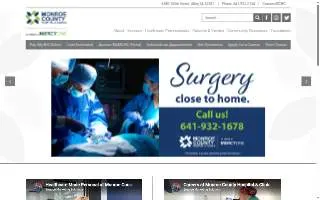 Monroe County Hospital & Clinics website