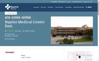 Baptist Medical Center East website