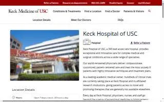 Keck Hospital of USC website