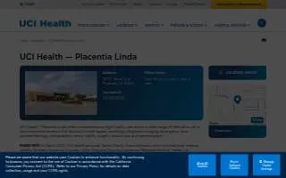 UCI Health — Placentia Linda website