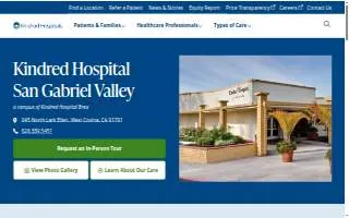 Kindred Hospital San Gabriel Valley website
