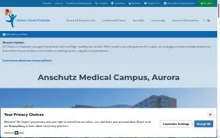 Children's Hospital Colorado Anschutz Medical Campus, Aurora website