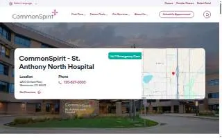 CommonSpirit St. Anthony North Hospital website