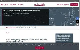 UCHealth Parkview Pueblo West Hospital website