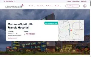 CommonSpirit St. Francis Hospital website