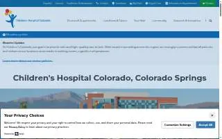 Children's Hospital Colorado, Colorado Springs website