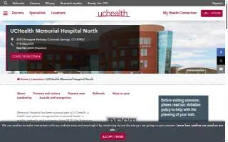 UCHealth Memorial Hospital North website