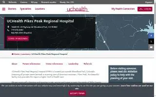 UCHealth Pikes Peak Regional Hospital website