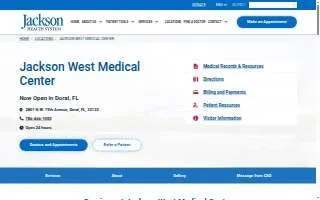 Jackson West Medical Center website