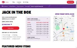 Jack in the Box website