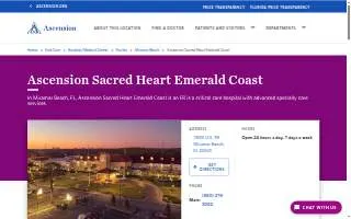 Ascension Sacred Heart Hospital Emerald Coast website
