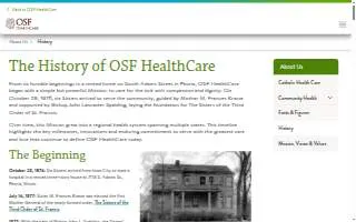 Osf HealthCare first building website