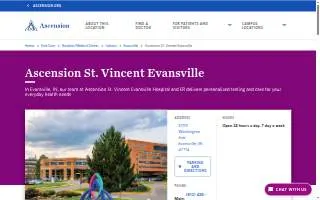 Ascension St. Vincent Evansville website