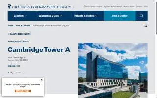 The University of Kansas Hospital Cambridge Tower A website