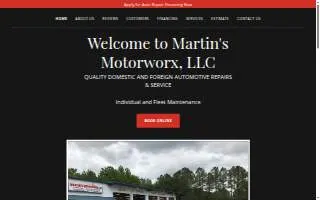 Martin's Motorworx website