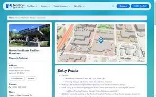 Norton Healthcare Pavilion - Downtown website