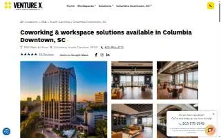 Venture X Downtown Columbia SC website