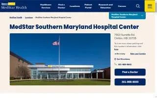 MedStar Southern Maryland Hospital Center website