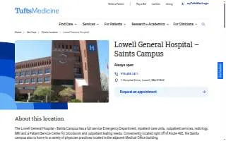 Lowell General Hospital – Saints Campus website