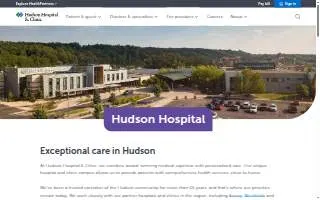 Hudson Hospital & Clinic website