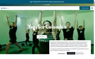 YogaSix Columbia website