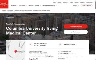 NewYork-Presbyterian / Columbia University Irving Medical Center website