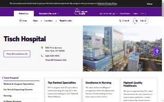 Tisch Hospital website