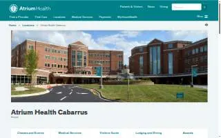 Atrium Health Cabarrus website