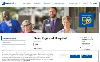 Duke Regional Hospital website